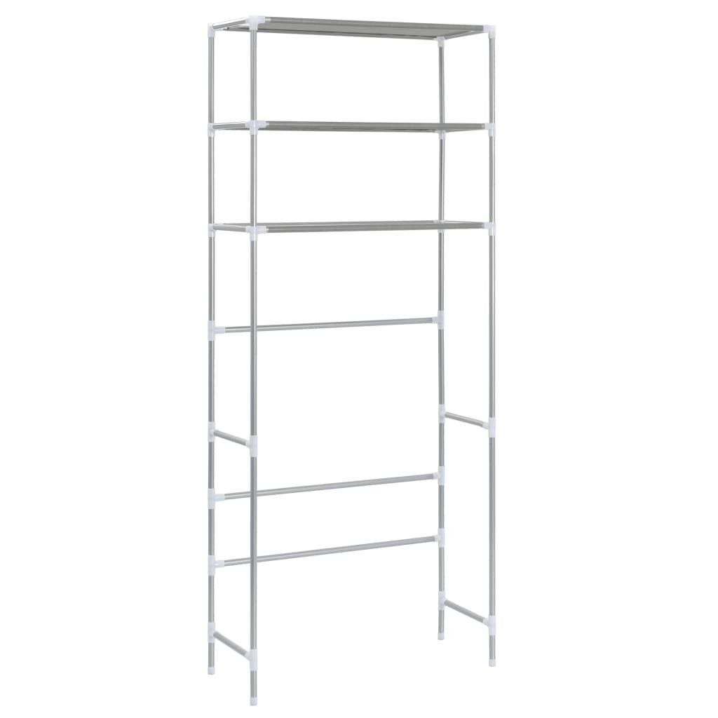 3-Tier Storage Rack over Laundry Machine Silver 27.2"x11"x66.5"