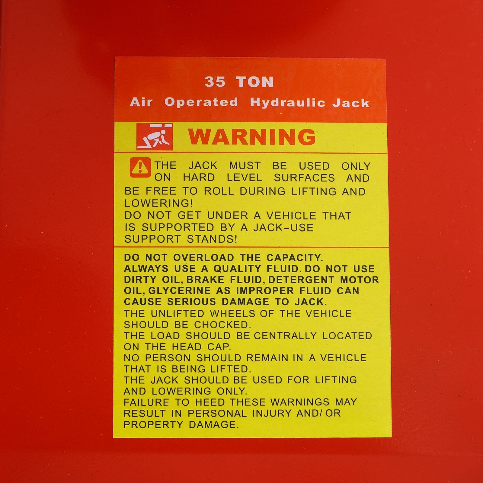 35 Ton Hydraulic Floor Jack Air-Operated Axle Bottle Jack with (4) Extension Saddle Set Built-in Wheels, Red