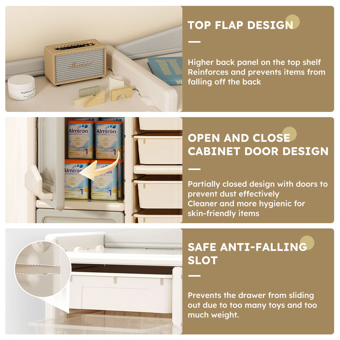 Children's toy storage cabinets