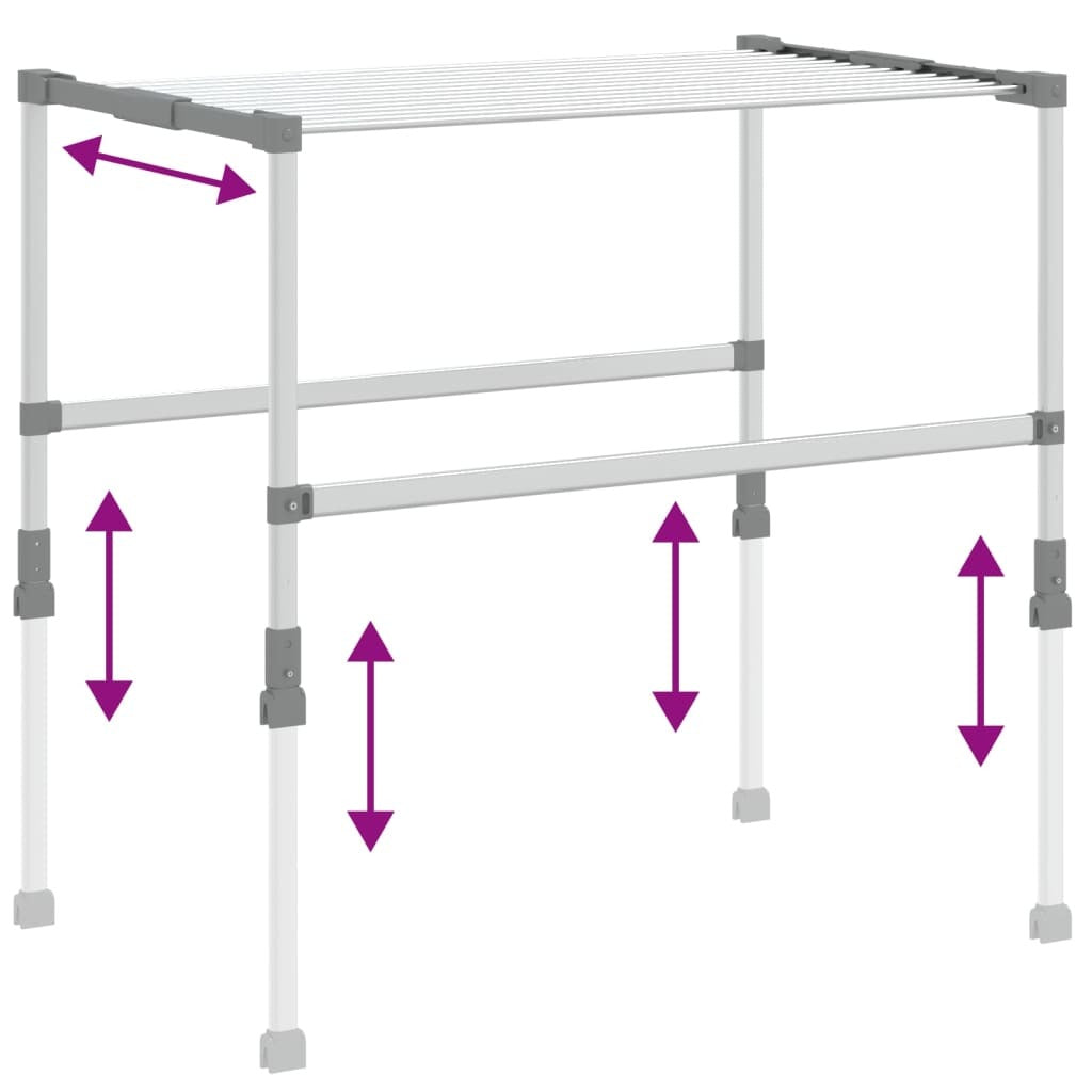 Laundry Dryer 32.7"x(19.7"-21.7")x(15.7"-33.5") Aluminum