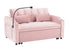 1 versatile foldable sofa bed in 3 lengths, modern sofa sofa sofa velvet pull-out bed, adjustable back and with USB port and ashtray and swivel phone stand (pink)