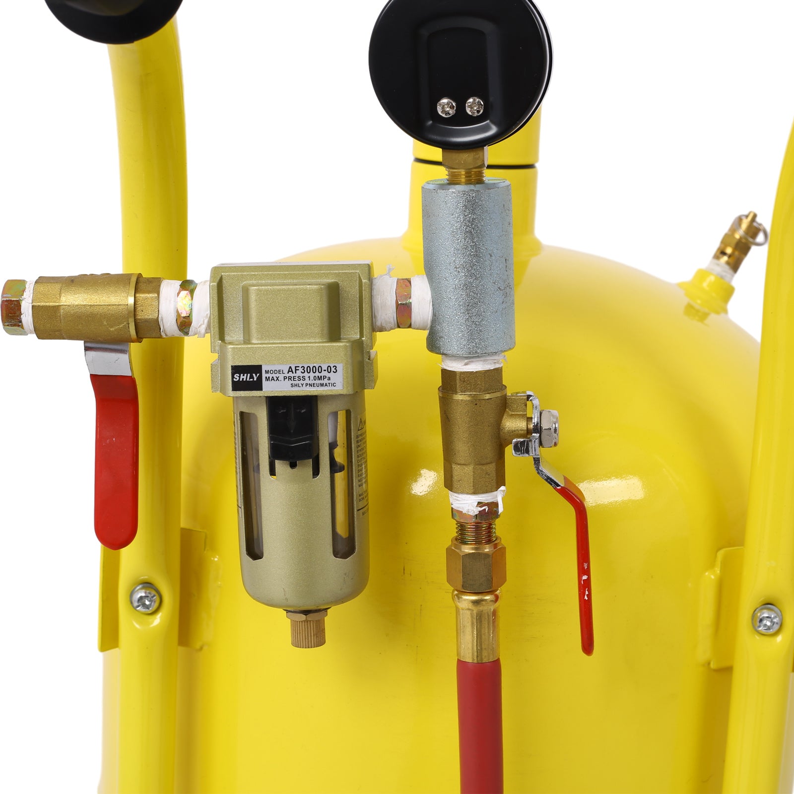 10Gal Pot Sandblaster, 125 Psi Pressure Sand Blasting Complete Kit for Paint, Stain, Rust Removal and Special Surface Treatment of Material