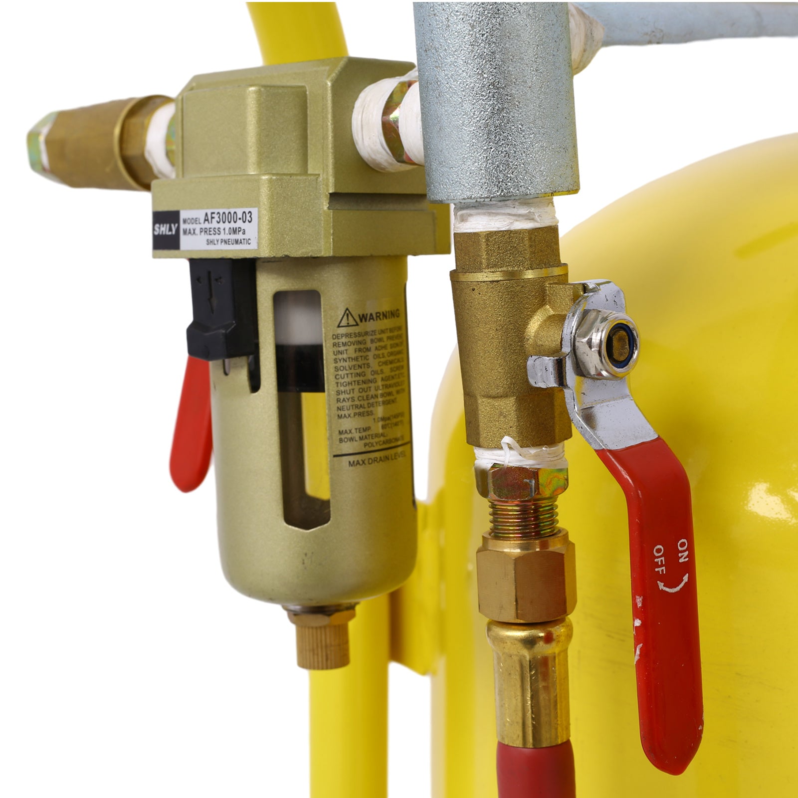 10Gal Pot Sandblaster, 125 Psi Pressure Sand Blasting Complete Kit for Paint, Stain, Rust Removal and Special Surface Treatment of Material