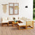 11 Piece Patio Lounge Set with Cushion Cream Solid Acacia Wood - WoodPoly.com