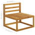 12 Piece Patio Lounge Set with Cushion Cream Solid Acacia Wood - WoodPoly.com