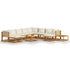 12 Piece Patio Lounge Set with Cushion Cream Solid Acacia Wood - WoodPoly.com