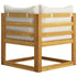 12 Piece Patio Lounge Set with Cushion Cream Solid Acacia Wood - WoodPoly.com