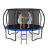 12FT Outdoor Big Trampoline With Inner Safety Enclosure Net, Ladder, PVC Spring Cover Padding, For Kids, Black&Blue Color