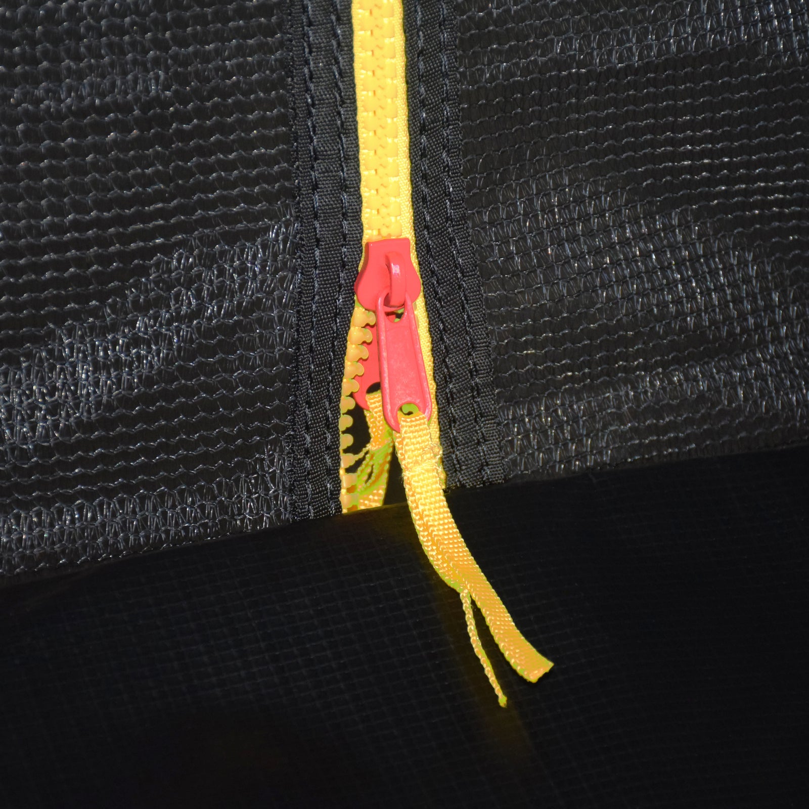 12FT Outdoor Big Trampoline With Inner Safety Enclosure Net, Ladder, PVC Spring Cover Padding, For Kids, Black&Orange Color