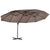 14ft Patio Umbrella Double-Sided Outdoor Market Extra Large Umbrella with Crank, Cross Base for Deck, Lawn, Backyard and Pool, Brown