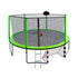 16FT Trampoline with Basketball Hoop pump and Ladder(Inner Safety Enclosure) with soccer goal Green