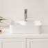 19"x15" White Ceramic Rectangular Vessel Bathroom Sink