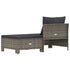 2 Piece Patio Lounge Set with Cushions Gray Poly Rattan