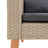 2 Piece Patio Lounge Set with Cushions Poly Rattan Beige - WoodPoly.com