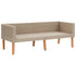 2 Piece Patio Lounge Set with Cushions Poly Rattan Beige - WoodPoly.com
