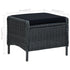 2 Piece Patio Lounge Set with Cushions Poly Rattan Dark Gray - WoodPoly.com