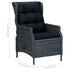 2 Piece Patio Lounge Set with Cushions Poly Rattan Dark Gray - WoodPoly.com