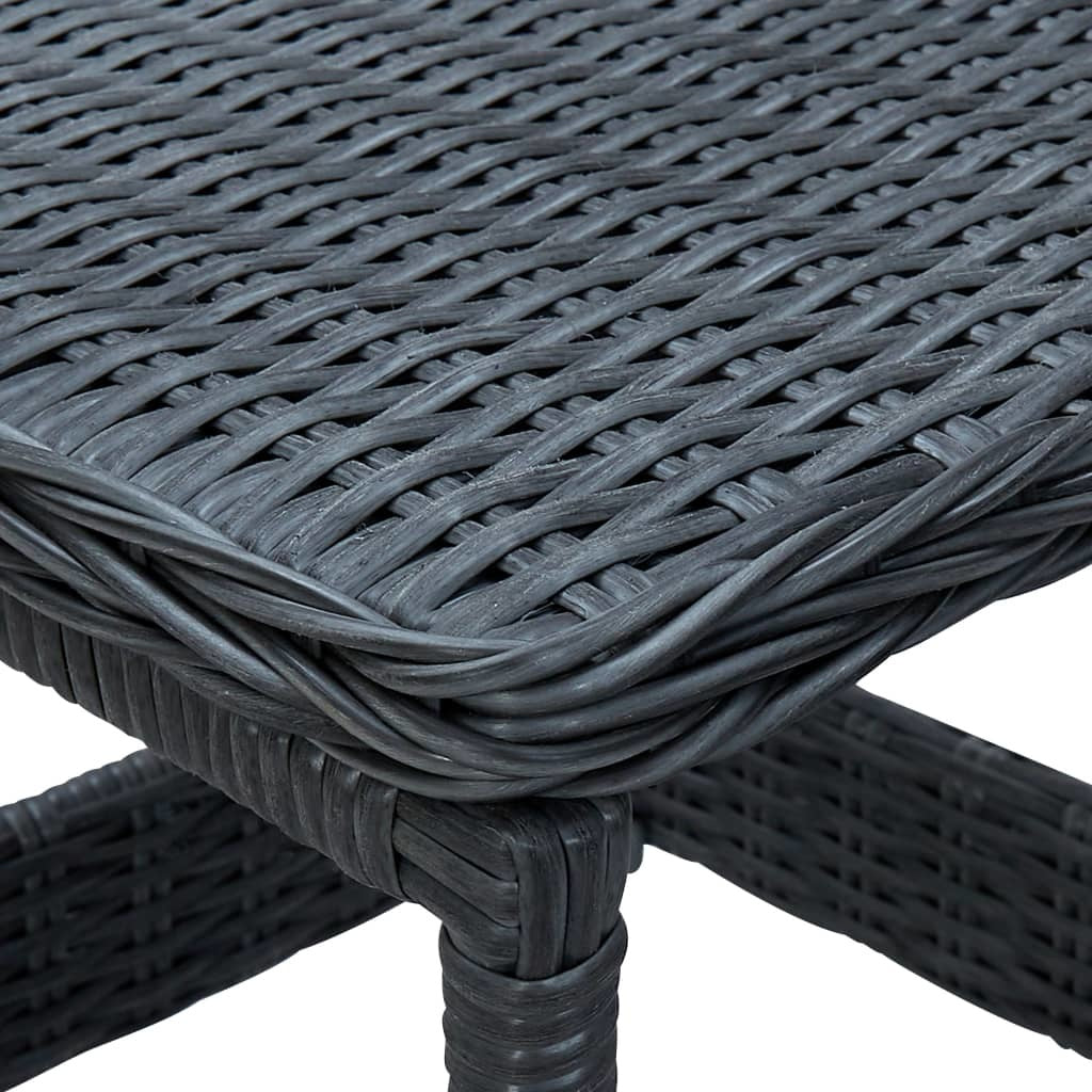 2 Piece Patio Lounge Set with Cushions Poly Rattan Dark Gray - WoodPoly.com