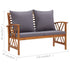 2 Piece Patio Lounge Set with Cushions Solid Acacia Wood - WoodPoly.com