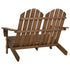 2-Seater Patio Adirondack Chair Solid Wood Fir Brown