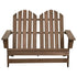 2-Seater Patio Adirondack Chair Solid Wood Fir Brown