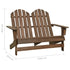 2-Seater Patio Adirondack Chair Solid Wood Fir Brown