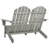 2-Seater Patio Adirondack Chair Solid Wood Fir Gray