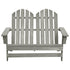 2-Seater Patio Adirondack Chair Solid Wood Fir Gray