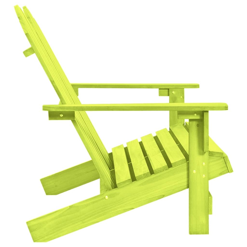 2-Seater Patio Adirondack Chair Solid Wood Fir Green