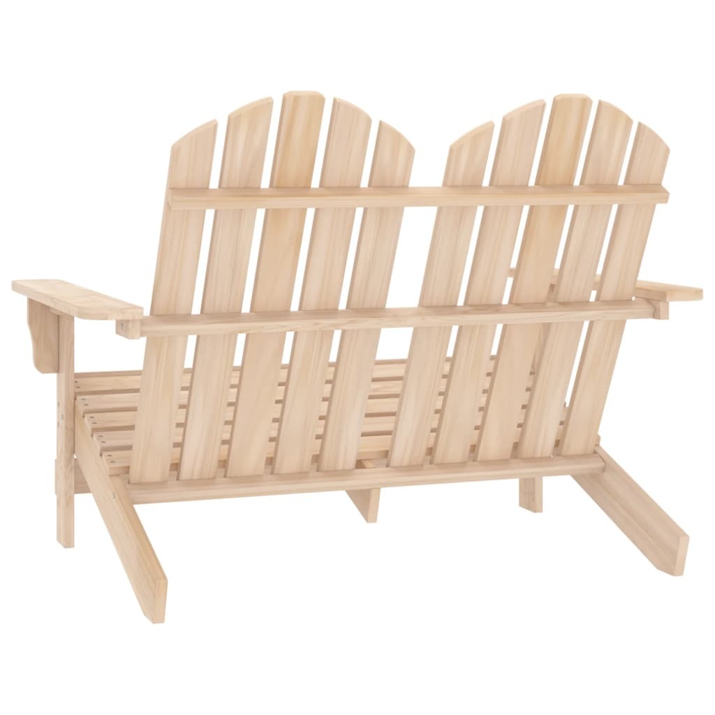 2-Seater Patio Adirondack Chair Solid Wood Fir