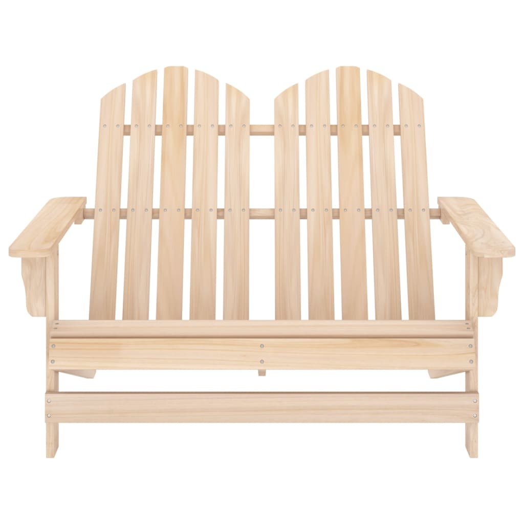 2-Seater Patio Adirondack Chair Solid Wood Fir