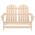 2-Seater Patio Adirondack Chair Solid Wood Fir