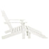 2-Seater Patio Adirondack Chair&Ottoman Fir Wood White