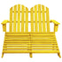 2-Seater Patio Adirondack Chair&Ottoman Fir Wood Yellow