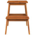 2 Step Stool 15.7"x15"x19.7" Solid Wood Acacia