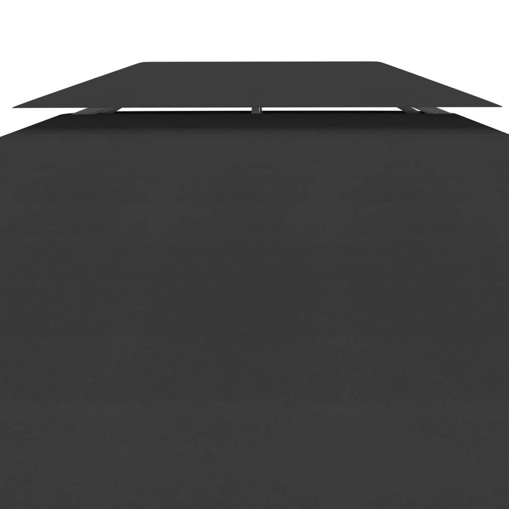 2-Tier Gazebo Top Cover 1 oz/ft² 13.1'x9.8' Black - WoodPoly.com