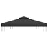 2-Tier Gazebo Top Cover 1 oz/ft² 13.1'x9.8' Black - WoodPoly.com