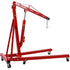 2 Ton Folding Engine Hoist Cherry Picker Shop Crane Hoist Lift, Heavy Duty Steel with 6 Iron Caster Wheels (Red)