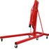 2 Ton Folding Engine Hoist Cherry Picker Shop Crane Hoist Lift, Heavy Duty Steel with 6 Iron Caster Wheels (Red)
