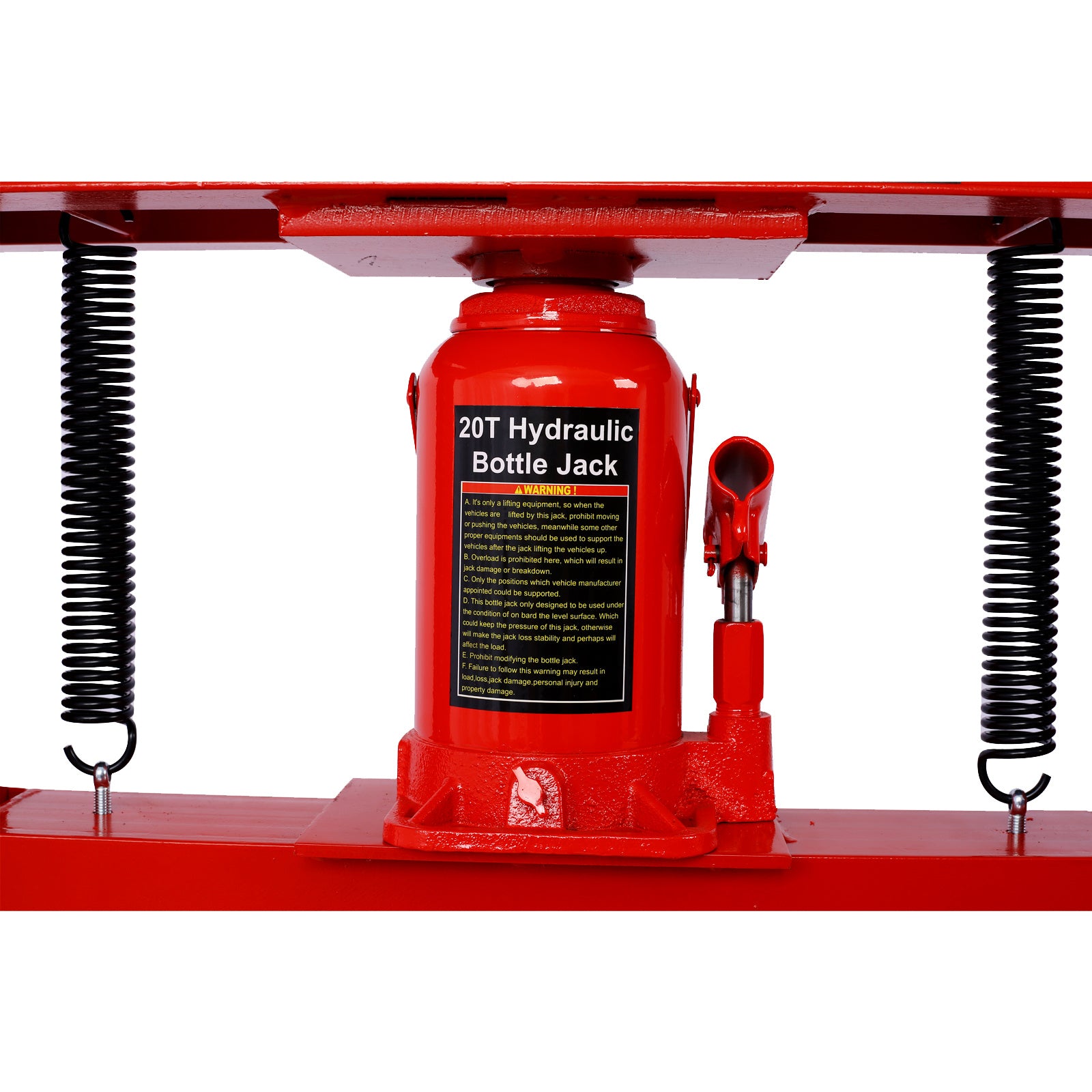 20 Ton Bottle Jack Shop Press, Bend, Straighten, or Press Parts, Install Bearings, U-Joints, Bushings, Ball Joints, and Pulleys,RED