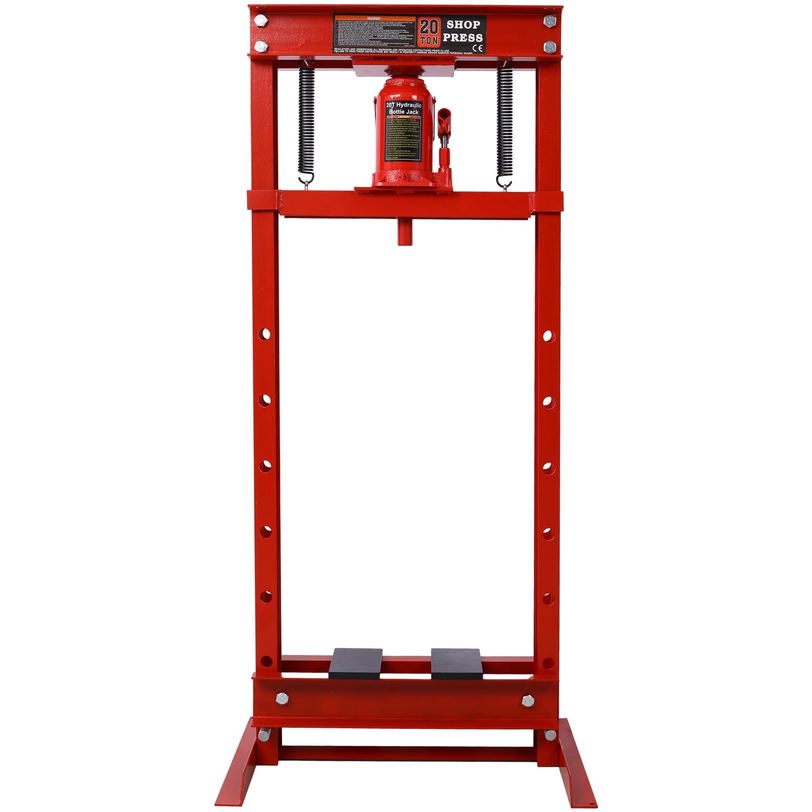 20 Ton Bottle Jack Shop Press, Bend, Straighten, or Press Parts, Install Bearings, U-Joints, Bushings, Ball Joints, and Pulleys,RED