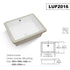 20"x15.5" White Ceramic Rectangular Undermount Bathroom Sink with Overflow