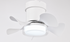 21 inch Ceiling Fan with 3 Color Temperatures Light and Remote Control DC Motor Powerful and low noise Small Space ceiling fan for Kitchen Bedroom Dining room Toilet Patio (Matte White)