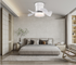 21 inch Ceiling Fan with 3 Color Temperatures Light and Remote Control DC Motor Powerful and low noise Small Space ceiling fan for Kitchen Bedroom Dining room Toilet Patio (Matte White)