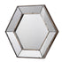 21" x 18" Hexagon Wall Mirror with Traditional Silver Finish, Home Decor Accent Mirror for Living Room, Entryway, Bedroom