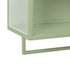 23.62"Glass Doors Modern Two-door Wall Cabinet with Featuring Two-tier Enclosed Storage, an Open Shelf, and Towel Rack, for Entryway Living Room Bathroom Dining Room,Green
