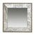 24" x 24" Antique Silver Square Mirror with Floral Accents, Decorative Display Tray, Hanging Mirror, Traditional Home Decor