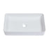 24"x14" White Ceramic Rectangular Vessel Bathroom Sink