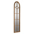 24x79" Half-Round Elongated Mirror with Decorative Window Look Classic Architecture Style Solid Fir Wood Interior Decor
