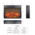 26 inch electric fireplace insert, ultra thin heater with log set & realistic flame, remote control with timer, overheating protection
